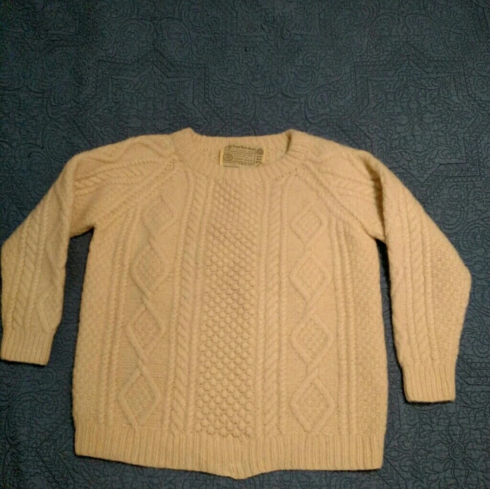 Hand-knit Aran sweater